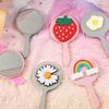 FOMIYES Pink Portable Plastic Hand Mirror view 3