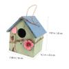 Supvox Hanging Wooden Birdhouse, Weather-Resistant Nesting Box view 2