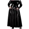 YGZHANYUANOKU Women's Maxi Skirt, Latex-Look Patent Leather, Casual High-Waisted Vinyl PVC A-Line Office Skirt, Customizable, Black, S view 1