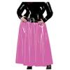 YGZHANYUANOKU Women's Maxi Skirt, Latex-Look Patent Leather, Casual High-Waisted Vinyl PVC A-Line Office Skirt, Customizable, Black, S view 2