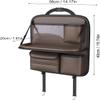 WBWBB Car Seat Back Organizer for Nissan Qashqai J11 2015-2023, Foldable Table Tray, PU Leather Storage Bag, Brown view 2