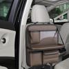 WBWBB Car Seat Back Organizer for Nissan Qashqai J11 2015-2023, Foldable Table Tray, PU Leather Storage Bag, Brown view 3