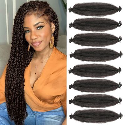 BLUONASI 14-Inch Marley Twist Braiding Hair, 8 Packs, Pre-Separated Springy Afro Twist Crochet Hair, Color 4