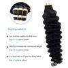 Deep Wave Remy Human Hair Tape-In Extensions, 20 Pieces, 50 g, Natural Black view 2