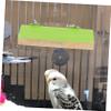 Yardwe 2-Pack Rectangular Green Bird Stands for Cages view 2