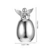 Alipis Cat Urn for Ashes with Screw Lid, Compact Stainless Steel, Silver view 2