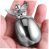 Alipis Cat Urn for Ashes with Screw Lid, Compact Stainless Steel, Silver view 3