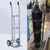 Generic Oxygen Cylinder Holder, 2-Wheel Cart with Safety Chain, for 40/50 L Cylinders, Gray view 1