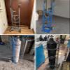 Generic Oxygen Cylinder Holder, 2-Wheel Cart with Safety Chain, for 40/50 L Cylinders, Gray view 2