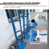 Generic Oxygen Cylinder Holder, 2-Wheel Cart with Safety Chain, for 40/50 L Cylinders, Gray view 3