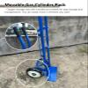Generic Oxygen Cylinder Holder, 2-Wheel Cart with Safety Chain, for 40/50 L Cylinders, Gray view 4