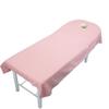 Massage Table Fitted Sheet and Face Rest Cover, Pink, Open Hole, 120 x 190 cm view 1