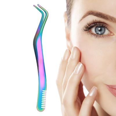 Stainless Steel Eyelash Tweezers for False Lashes and Lash Extensions