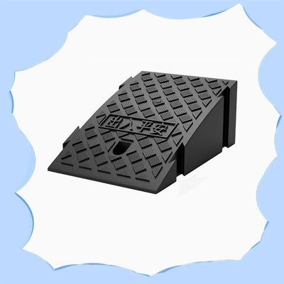 Rubber Ramp, 19.1 cm, Non-Slip Curb Ramp, Portable Wheel Transition Ramp, Black (63.5 x 101.6 x 40.6 cm)