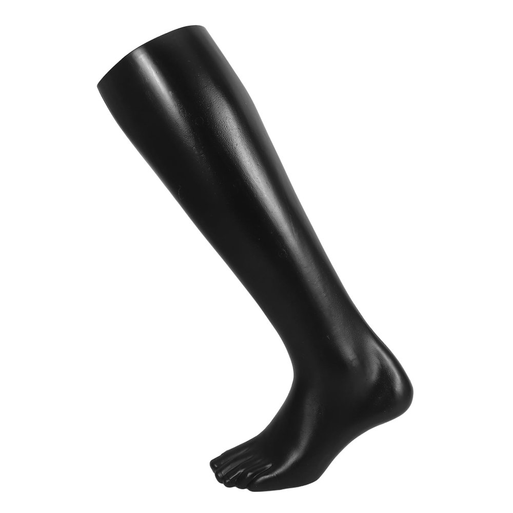 Black Plastic Sock Display Foot Model for Retail and Store Windows