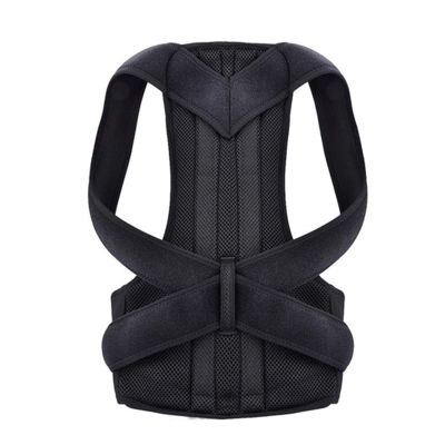 Posture Corrector Neoprene Back Brace, Shoulder and Spine Support Belt for Men and Women (Black, Medium) 1