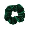 5 Velvet Scrunchies, Elastic Hair Ties, Peacock Green view 1