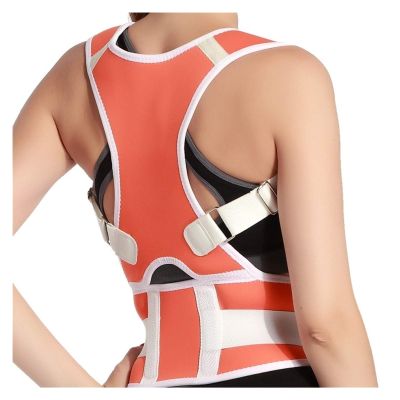 Adjustable Posture Corrector for Men and Women, Orange, Large