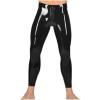 GAYLOP Black and Red Latex Leggings with Two Side Stripes and Front-to-Back Zippers, XS view 2