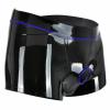 GAYLOP Black Natural Latex Panties with Round Crotch Holes, Size L view 1