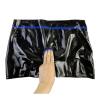 GAYLOP Black Natural Latex Panties with Round Crotch Holes, Size L view 2