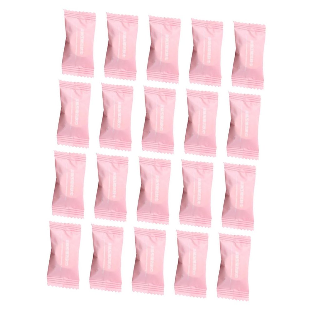 PLAFOPE 20-Pack Compressed Hand Towels, Pink, Disposable Nonwoven Washcloths