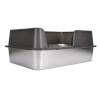 Stainless Steel Cat Litter Box, High-Sided Enclosed Design, Easy to Clean view 2