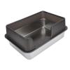 Stainless Steel Cat Litter Box, High-Sided Enclosed Design, Easy to Clean view 3