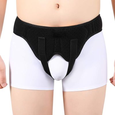 xjdagaoge Men's Hernia Belt, Umbilical Hernia Belt, Adjustable Inguinal Hernia Support Belt with Compression Pads (Medium)