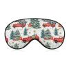 Christmas Truck and Pine Tree Sleep Mask, Retro Watercolor Eye Mask for Adults view 1
