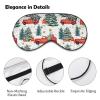Christmas Truck and Pine Tree Sleep Mask, Retro Watercolor Eye Mask for Adults view 3