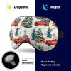 Christmas Truck and Pine Tree Sleep Mask, Retro Watercolor Eye Mask for Adults view 4