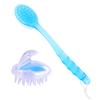 DECOMELODY 2-Piece Shower Brush Set with Long Handles and Silicone Bristles view 1