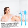 DECOMELODY 2-Piece Shower Brush Set with Long Handles and Silicone Bristles view 3