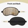Sunflowers on Wood Printed Sleep Mask with Black Trim view 2