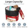 Drawstring Makeup Bag, Large Capacity, Travel Cosmetic Bag with Small Zipper Pocket, Mushroom and Hedgehog, Multicolor 14, One Size view 2