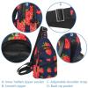 Convertible Multicolor Diaper Bag for New Year, Winter, and Christmas, Small Shoulder Bag for Hiking, 30 x 18 x 4 cm view 2