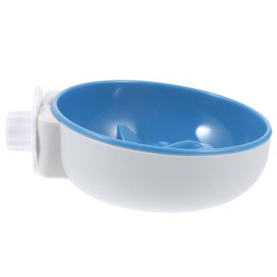 HAPINARY Hanging Dog Bowl, Shallow Plastic Bowl, Removable, Non-Slip, Cage-Mountable