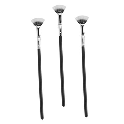 WOONEKY 3-Piece Angled Fan-Shaped Eyelash Brushes