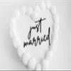 “Just Engaged” Mirrored Black Cake Topper with “We’re Engaged” Lettering view 1