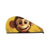 Women's Hair Towel, Ultra-Absorbent Coral Fleece, Monkey & Banana Print view 1