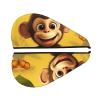 Women's Hair Towel, Ultra-Absorbent Coral Fleece, Monkey & Banana Print view 2