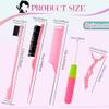 Hair Crochet Hooks Set with 2 Crochet Hooks, Edge Brush, Bristle Brush, Rat-Tail Comb and 3 Gator Clips view 2