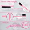 Hair Crochet Hooks Set with 2 Crochet Hooks, Edge Brush, Bristle Brush, Rat-Tail Comb and 3 Gator Clips view 3