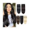 Clip-In Human Hair Extensions, 25.466 cm, 120 g, 8 Pieces, Brazilian Remy Hair, Straight, Double-Drawn, 18 Clips view 1