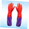 Warm Red Rubber Winter Household Gloves view 2