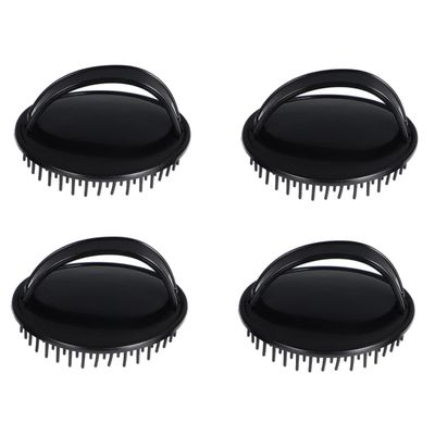 4-Piece Plastic Shampoo Scalp Massage Brush Set