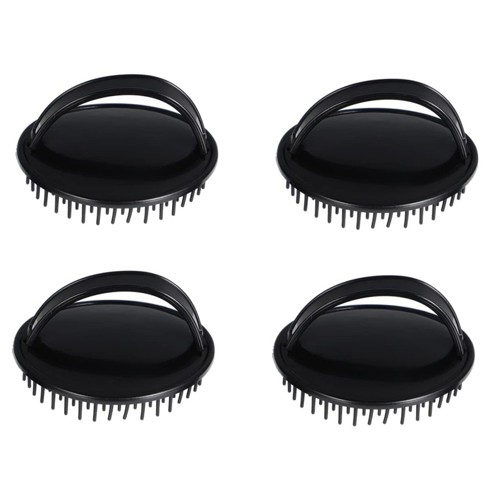 4-Piece Plastic Shampoo Scalp Massage Brush Set