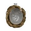 Men’s Bun Wig, Remy Human Hair Toupee, Invisible Hairline, Full PU 0.01 mm, Brown, 7 x 9 in view 4
