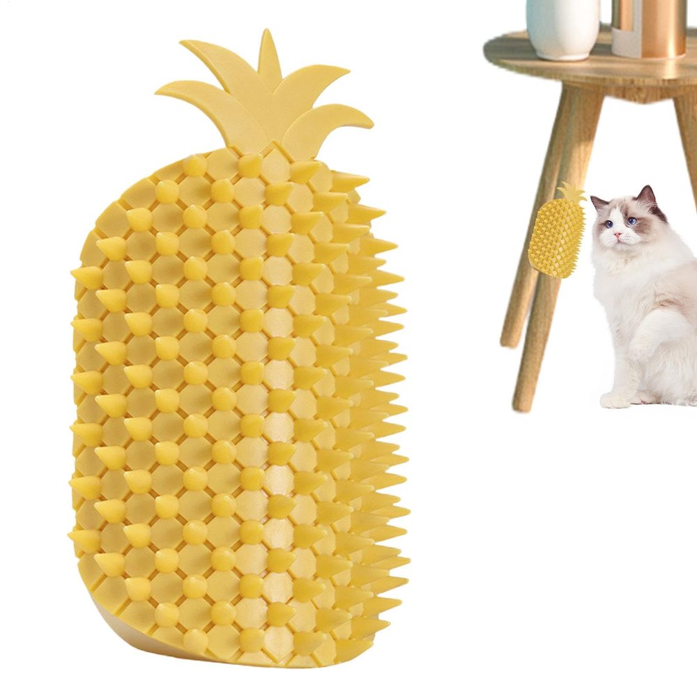 Cat Face Scratcher - Soft Pineapple Cat Grooming Massager